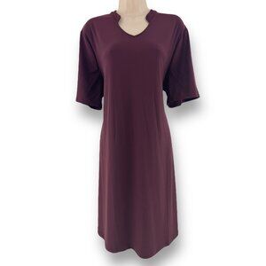 Chico's Size 3 = XL/16 ROYAL BORDEAUX ADELINE SHIFT DRESS *One inch snag in back